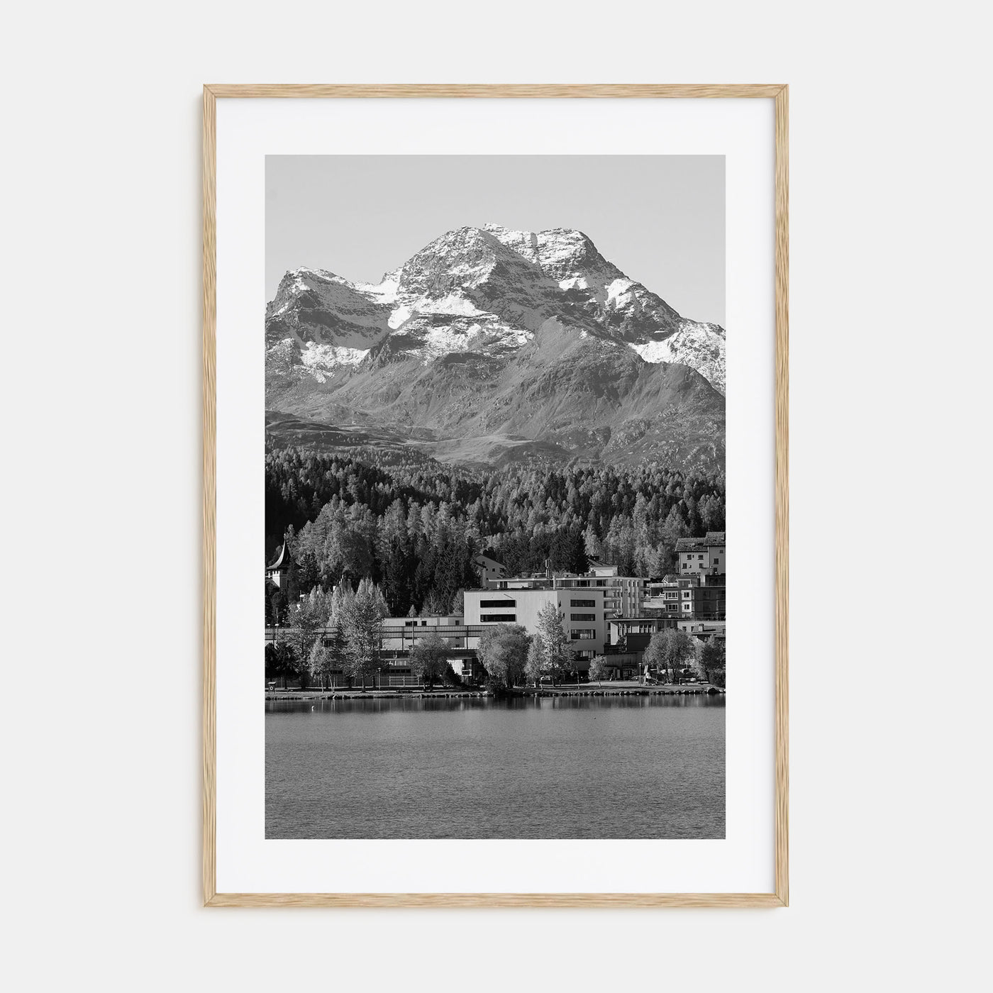 St. Moritz Photo B&W Poster