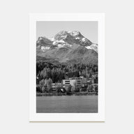 St. Moritz Photo B&W Poster