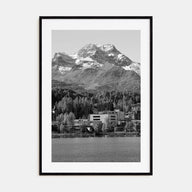 St. Moritz Photo B&W Poster