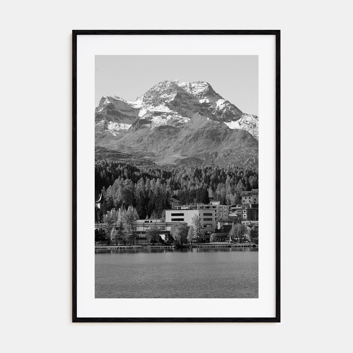 St. Moritz Photo B&W Poster