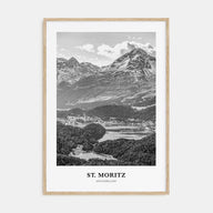 St. Moritz Portrait B&W Poster