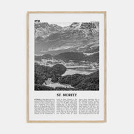 St. Moritz Travel B&W Poster