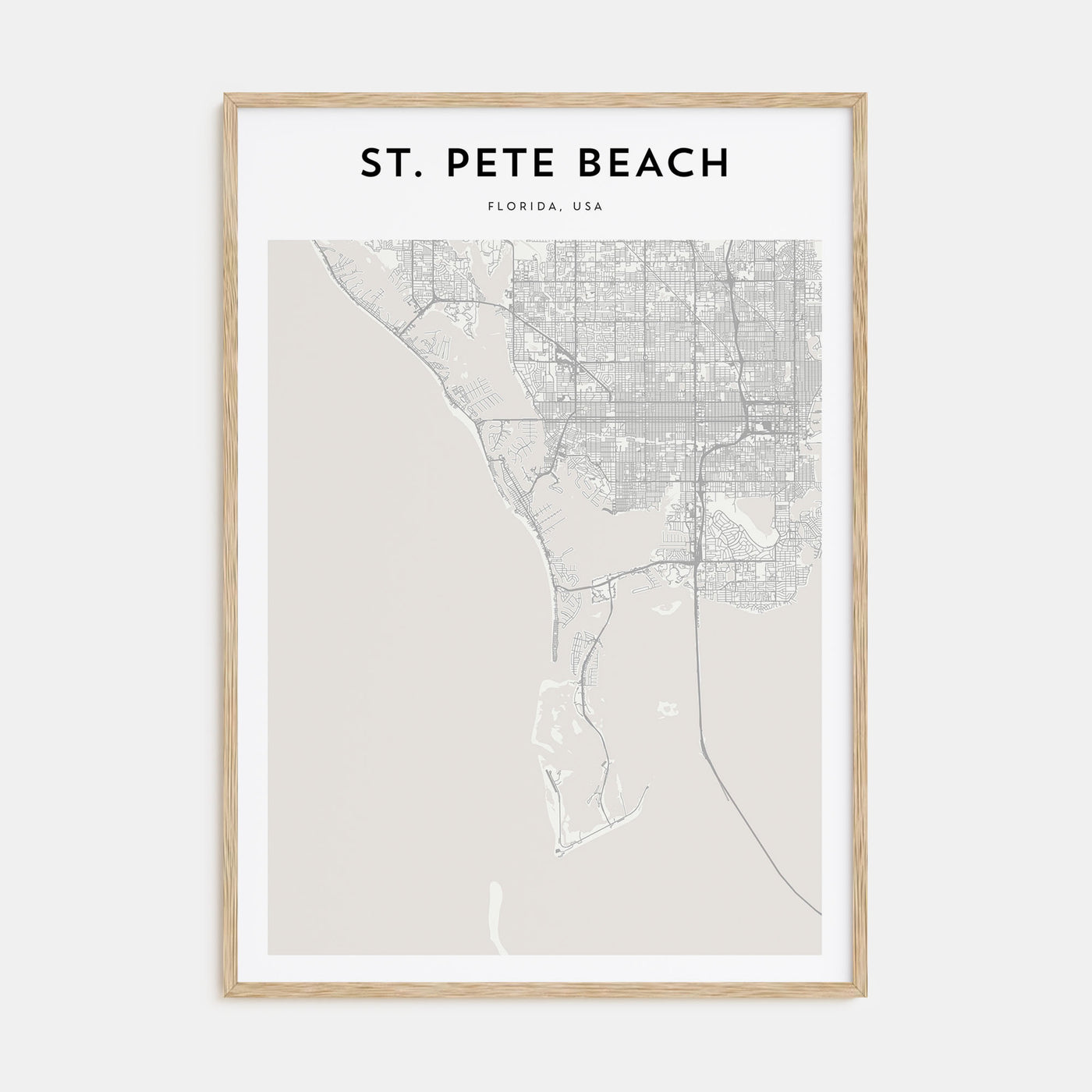St. Pete Beach Map Portrait Poster