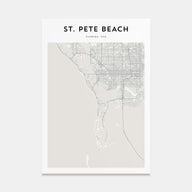 St. Pete Beach Map Portrait Poster