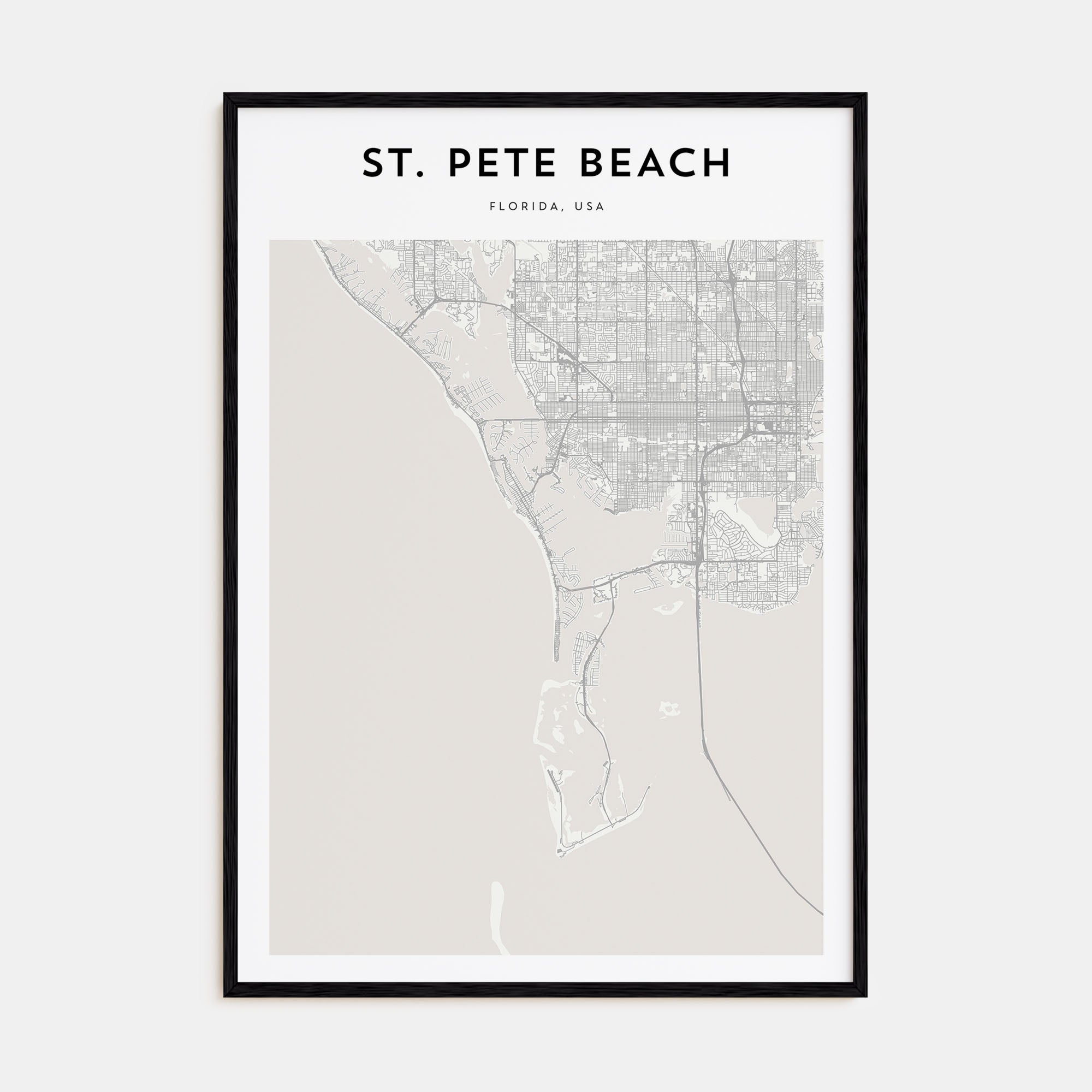St. Pete Beach Map Portrait Poster