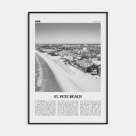 St. Pete Beach Travel B&W No 1 Poster