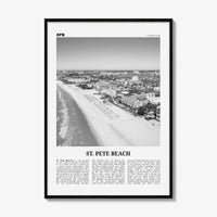St Pete Beach Print Black and White No 1, St Pete Beach Wall Art, St Pete Beach Poster, St Pete Beach Photo, St Pete Beach Décor, Florida