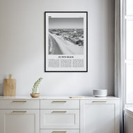St. Pete Beach Travel B&W No 1 Poster