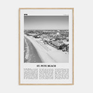 St. Pete Beach Travel B&W No 1 Poster