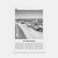 St. Pete Beach Travel B&W No 1 Poster