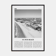 St. Pete Beach Travel B&W No 1 Poster