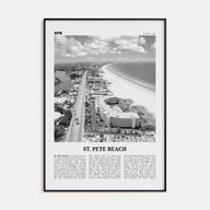 St. Pete Beach Travel B&W No 2 Poster