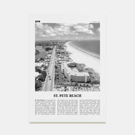 St. Pete Beach Travel B&W No 2 Poster
