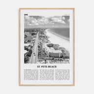 St. Pete Beach Travel B&W No 2 Poster