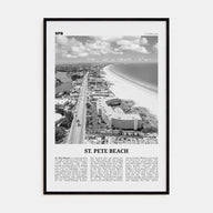 St. Pete Beach Travel B&W No 2 Poster