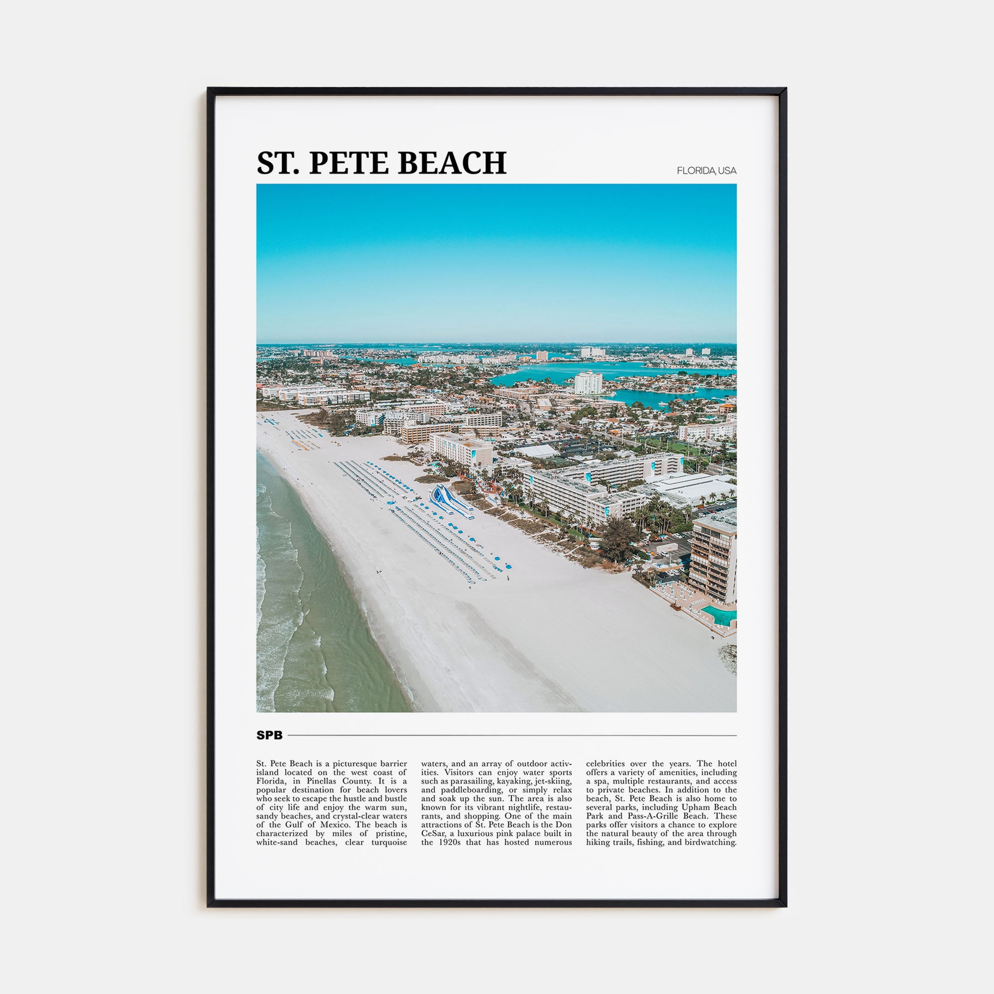 St. Pete Beach Travel Color Poster