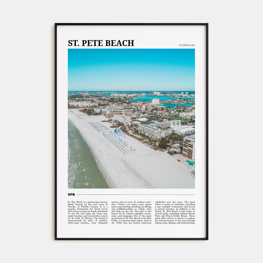 St. Pete Beach Travel Color Poster