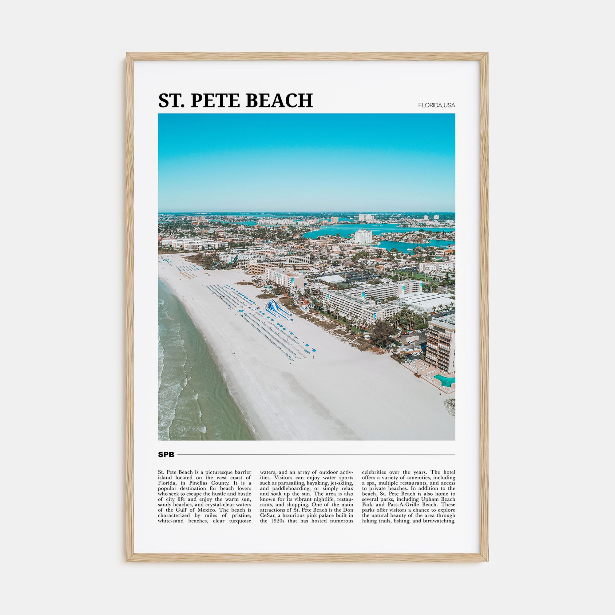 St. Pete Beach Travel Color Poster