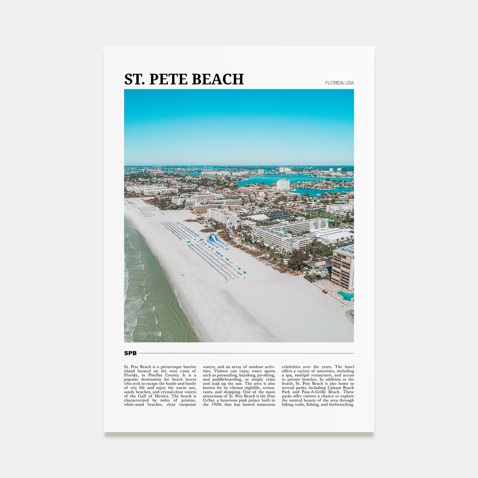 St. Pete Beach Travel Color Poster