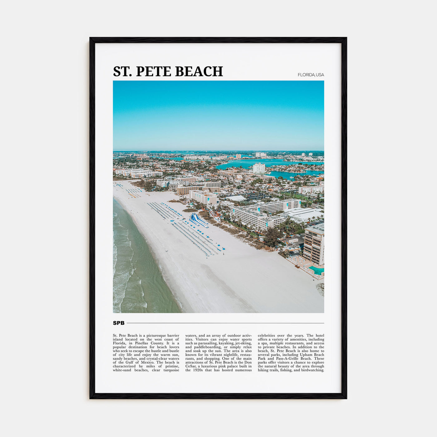 St. Pete Beach Travel Color Poster