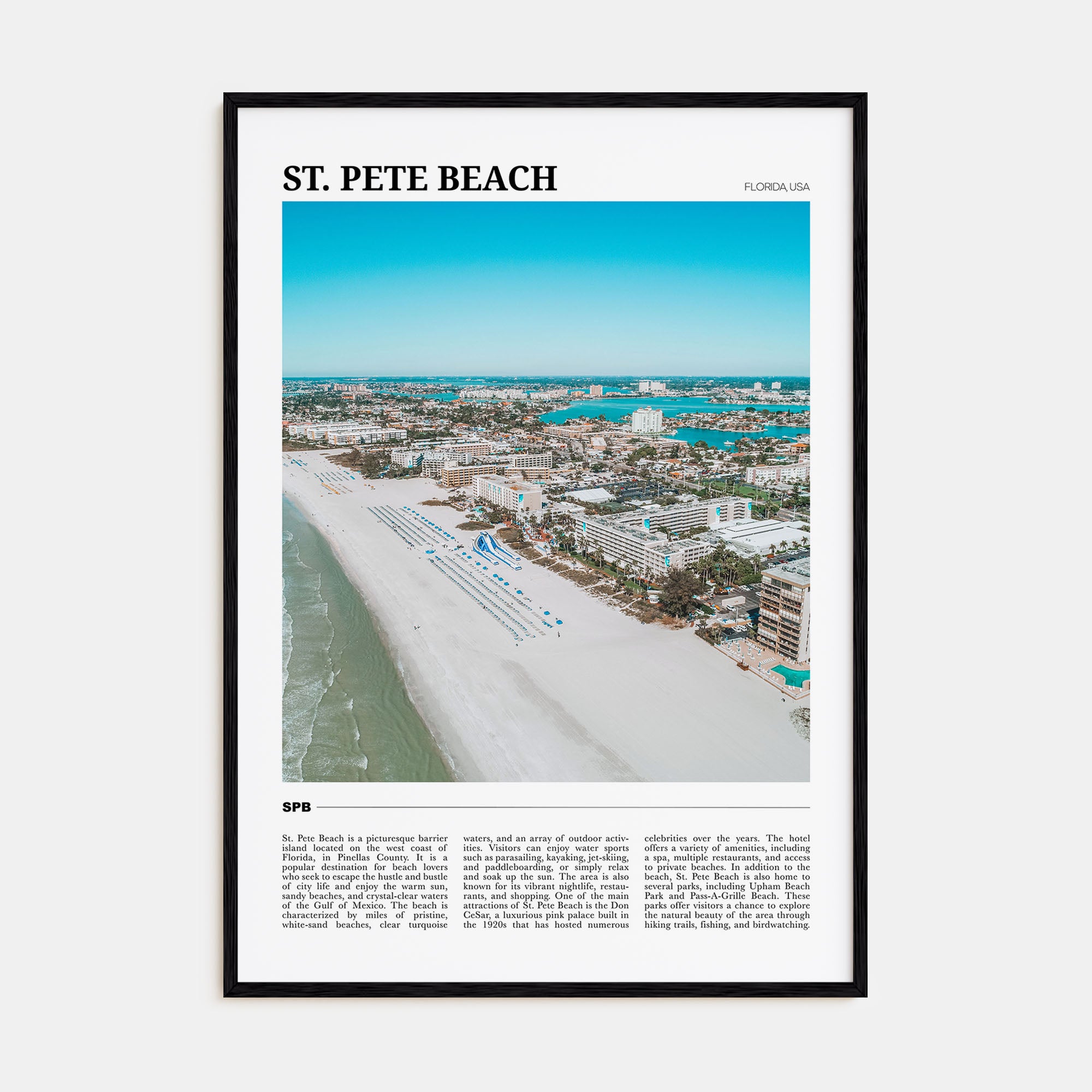 St. Pete Beach Travel Color Poster
