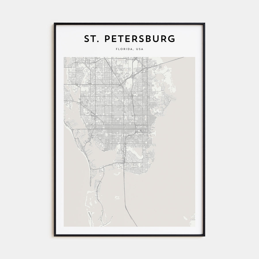 St. Petersburg, Florida Map Portrait Poster