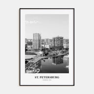St. Petersburg, Florida Portrait B&W No 1 Poster
