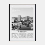 St. Petersburg, Florida Travel B&W No 1 Poster