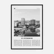 St. Petersburg, Florida Travel B&W No 1 Poster