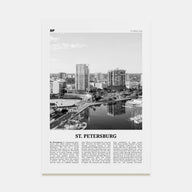 St. Petersburg, Florida Travel B&W No 1 Poster