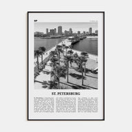 St. Petersburg, Florida Travel B&W No 2 Poster