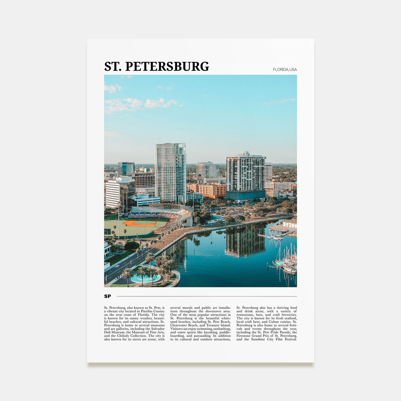 St. Petersburg, Florida Travel Color Poster