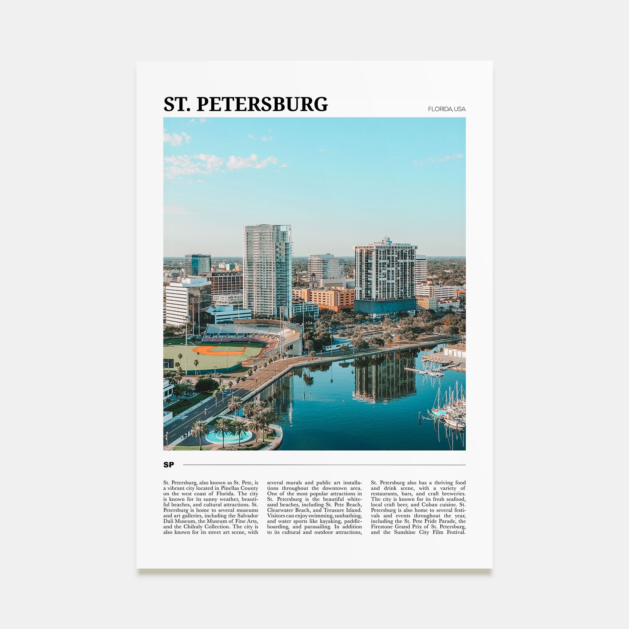St. Petersburg, Florida Travel Color Poster