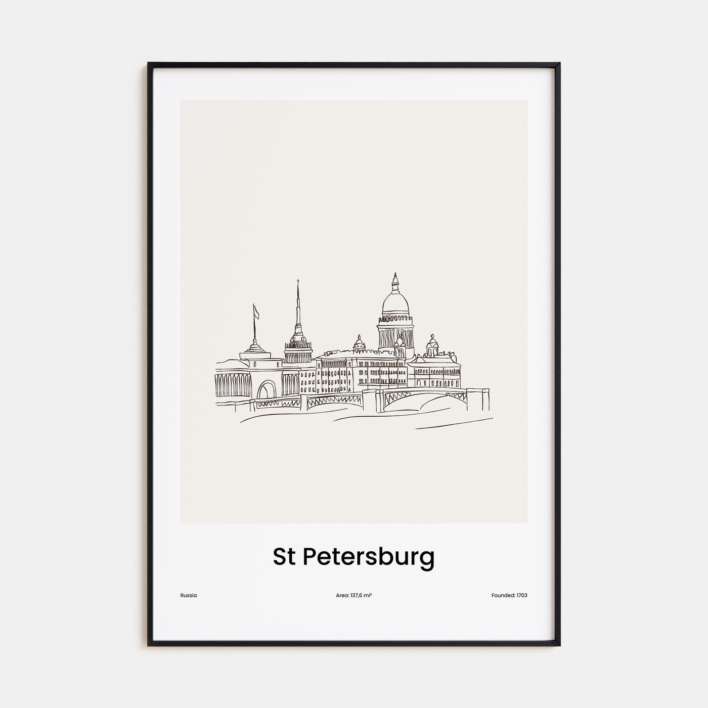 St. Petersburg, Russia Drawn No 1 Poster