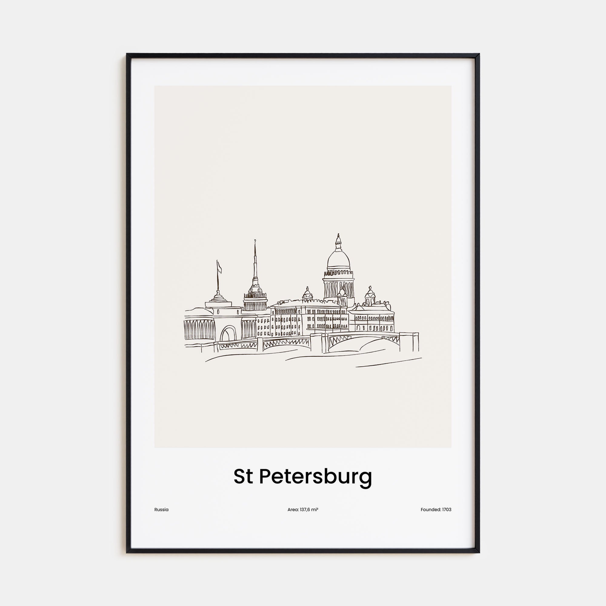 St. Petersburg, Russia Drawn No 1 Poster