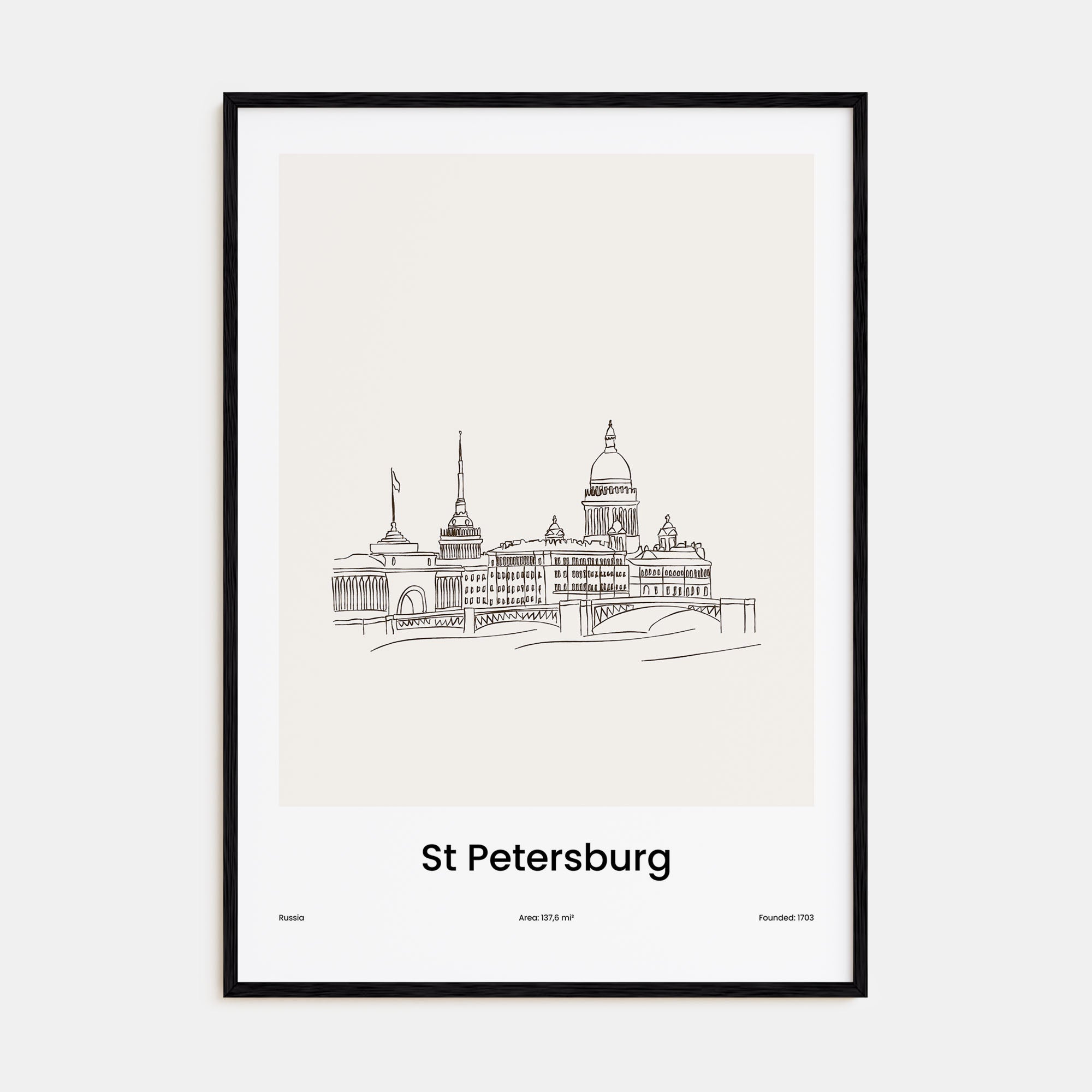 St. Petersburg, Russia Drawn No 1 Poster