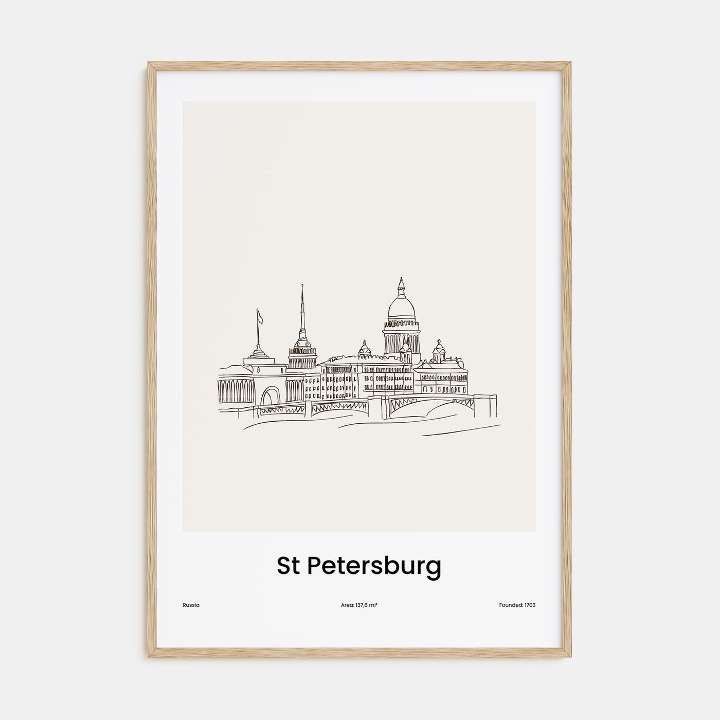 St. Petersburg, Russia Drawn No 1 Poster