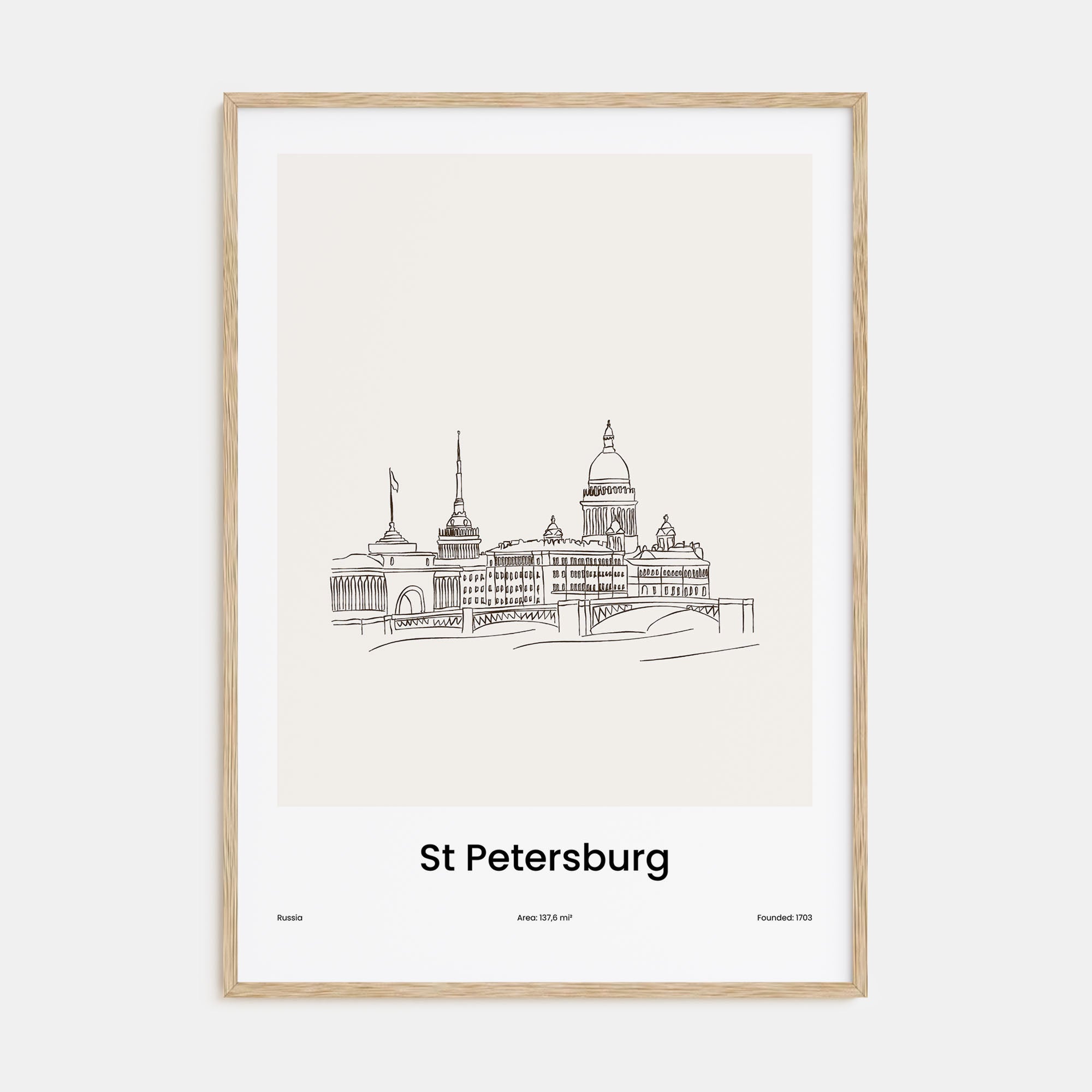 St. Petersburg, Russia Drawn No 1 Poster