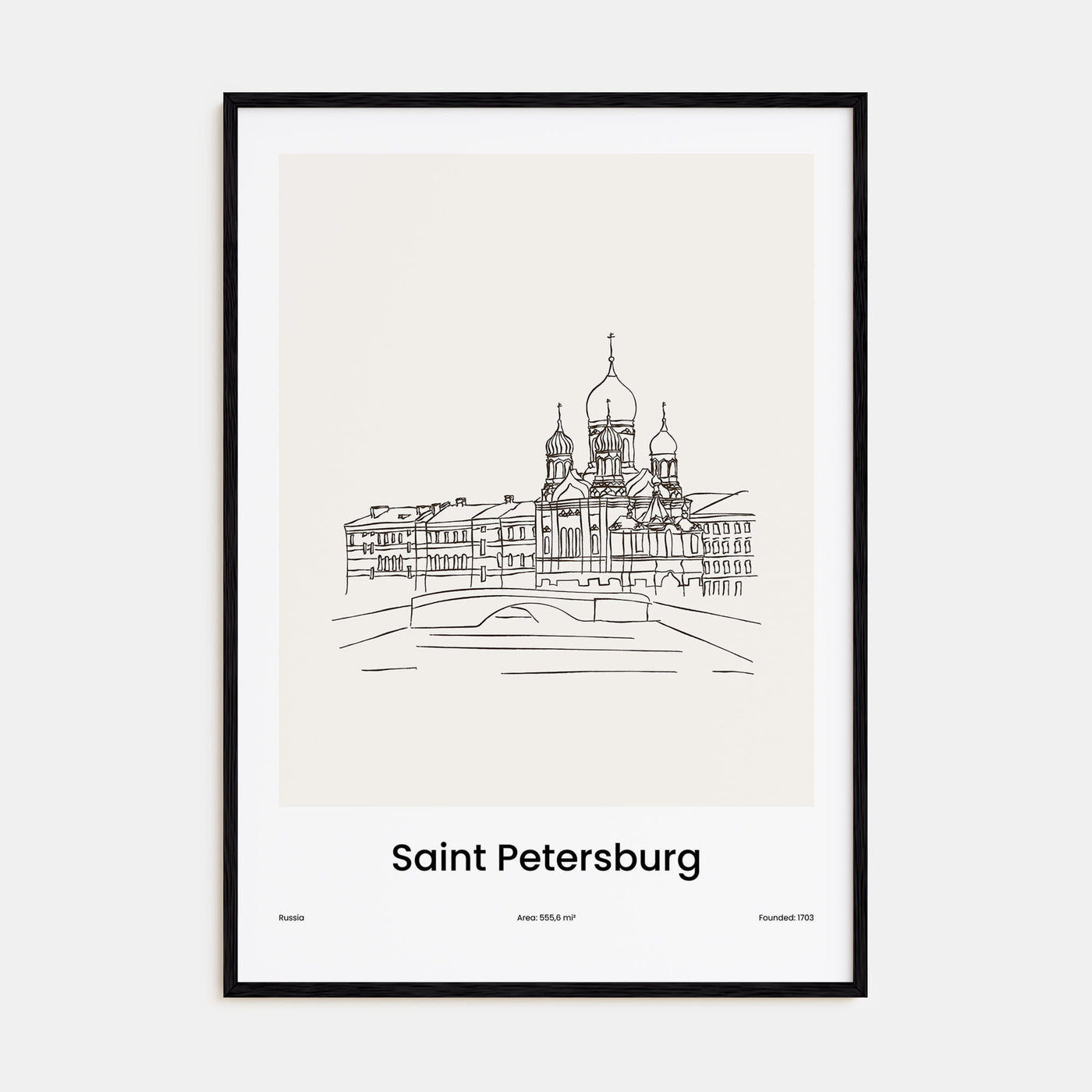 St. Petersburg, Russia Drawn No 2 Poster