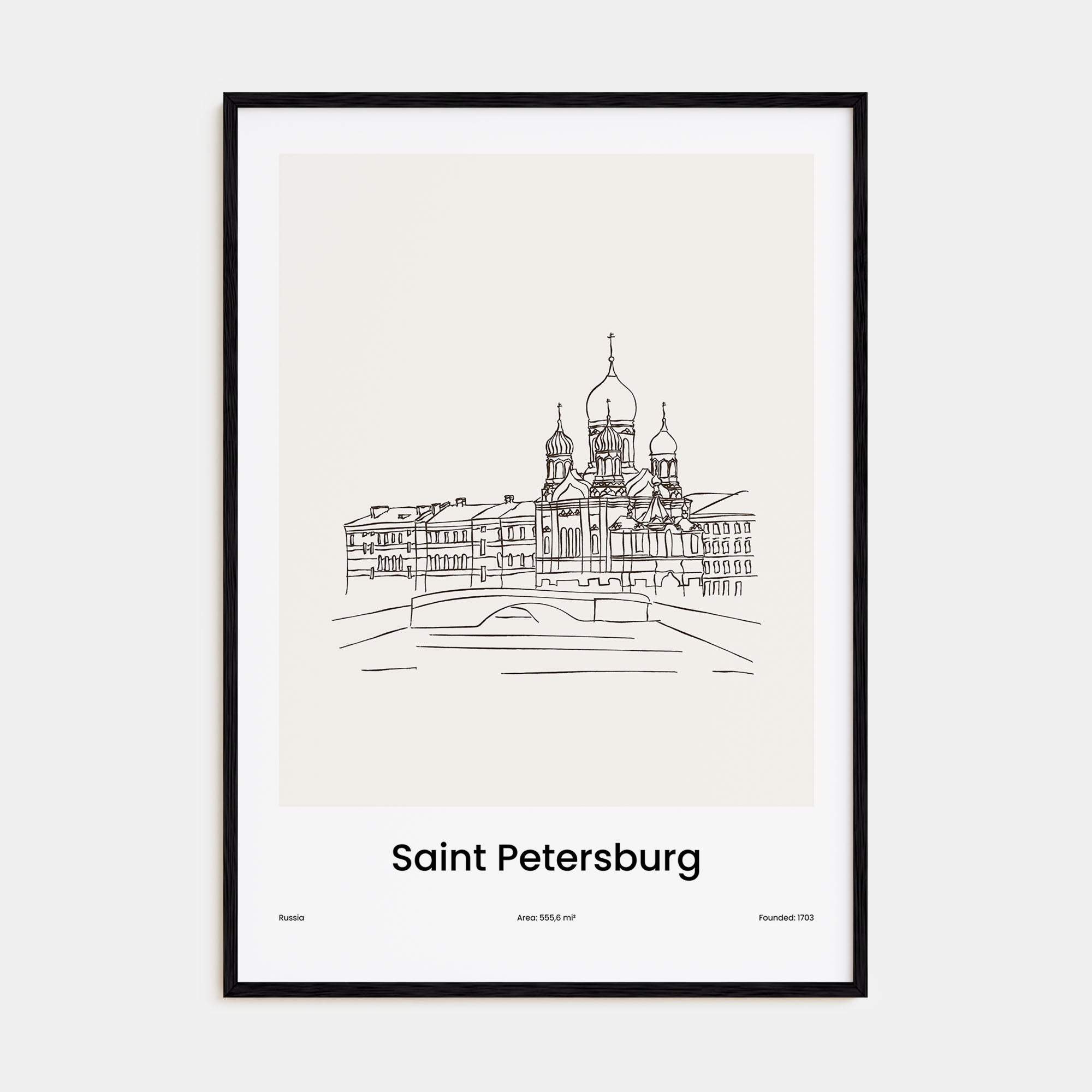 St. Petersburg, Russia Drawn No 2 Poster