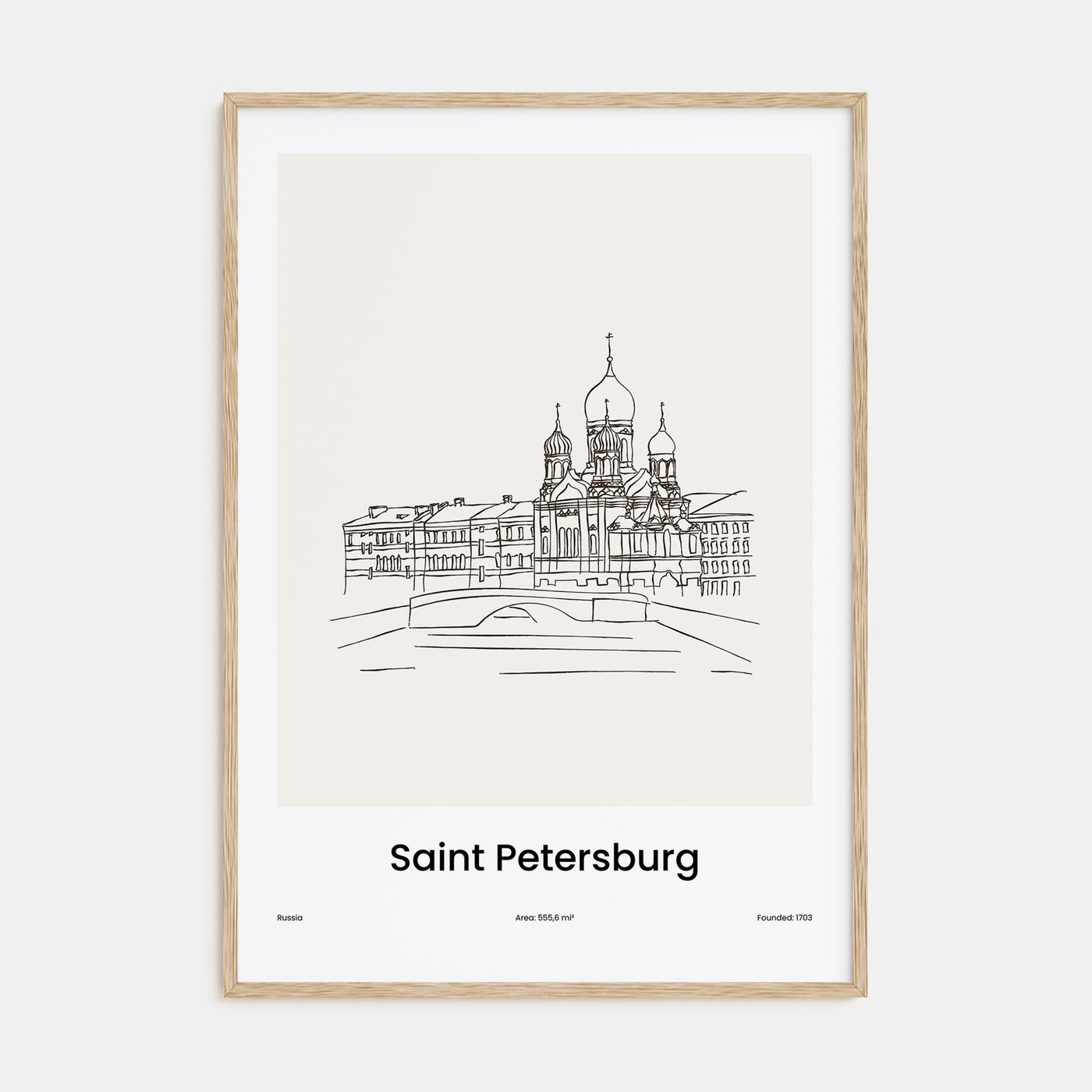 St. Petersburg, Russia Drawn No 2 Poster