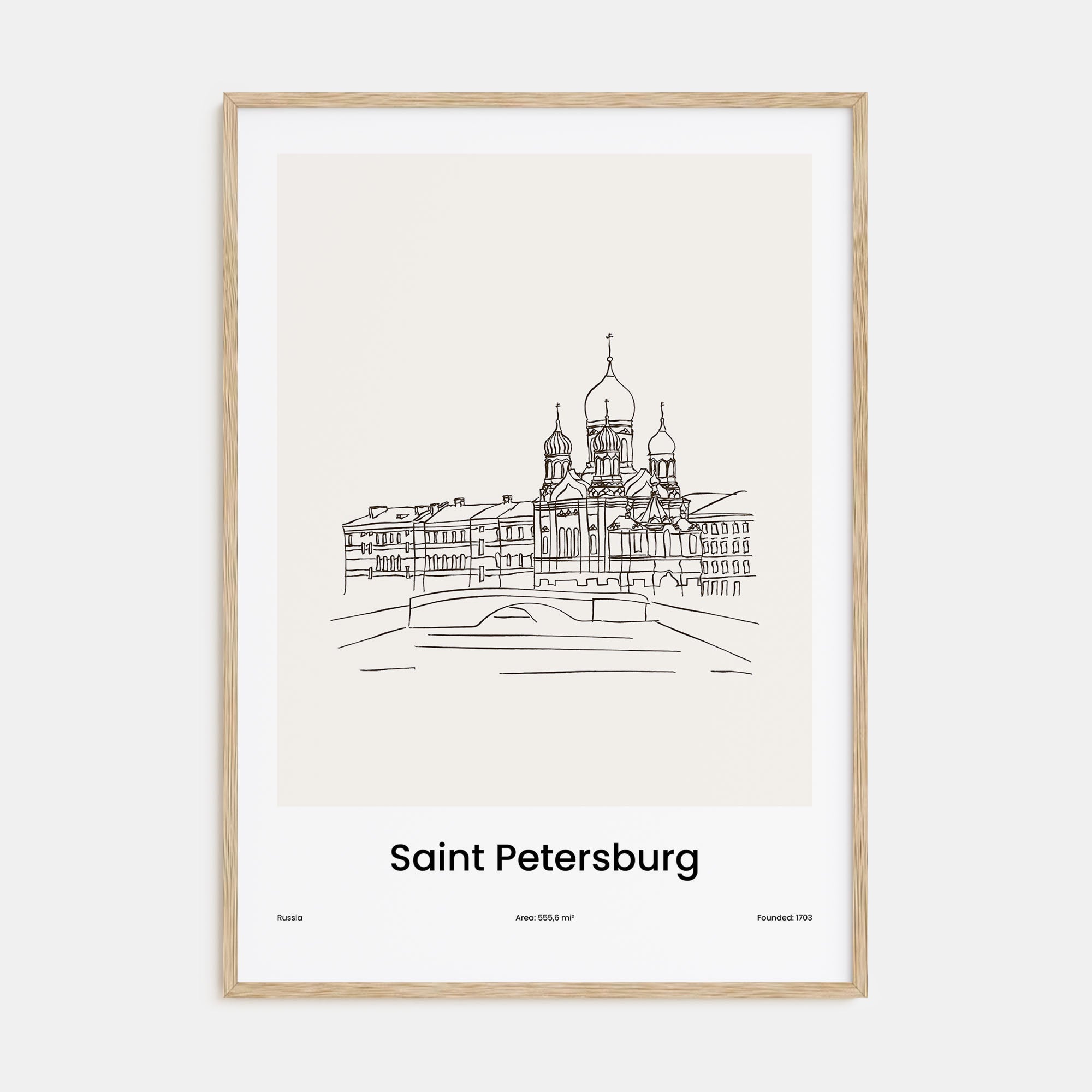 St. Petersburg, Russia Drawn No 2 Poster