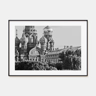 St. Petersburg, Russia Landscape B&W Poster