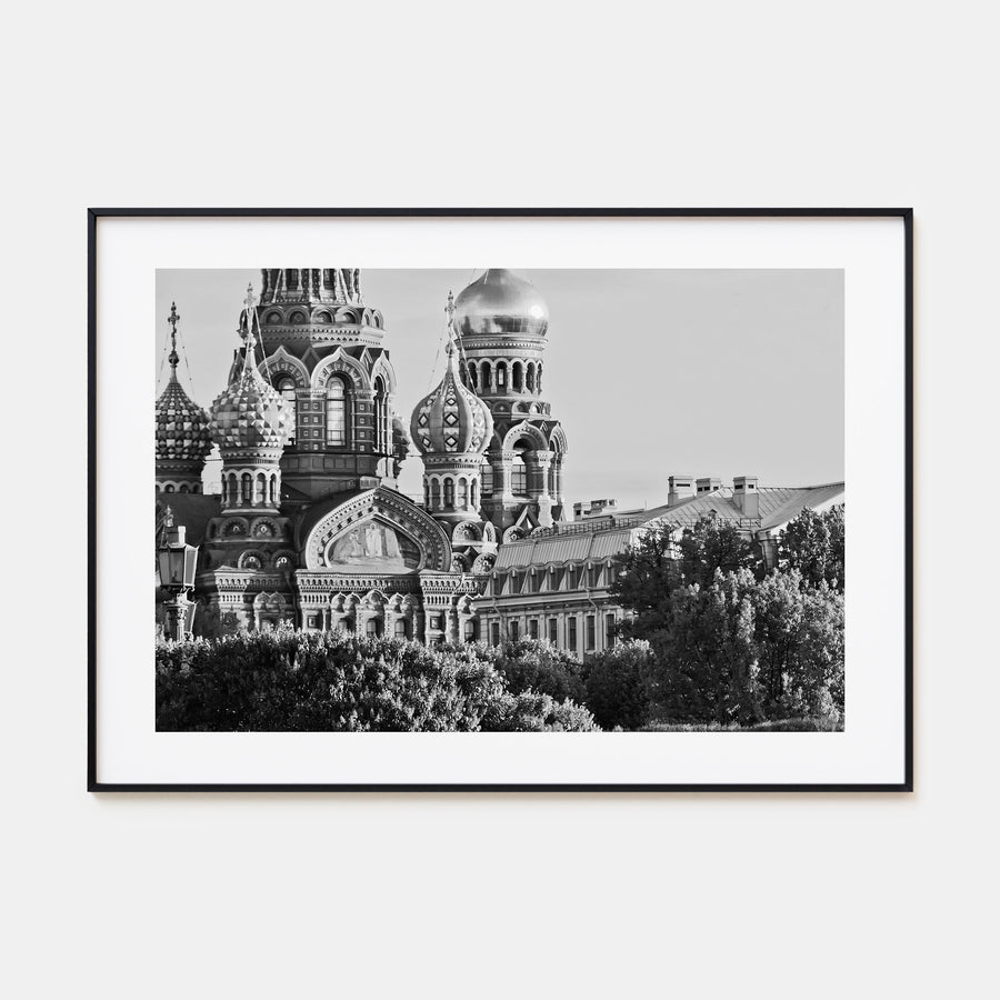 St. Petersburg, Russia Landscape B&W Poster