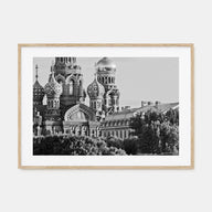 St. Petersburg, Russia Landscape B&W Poster