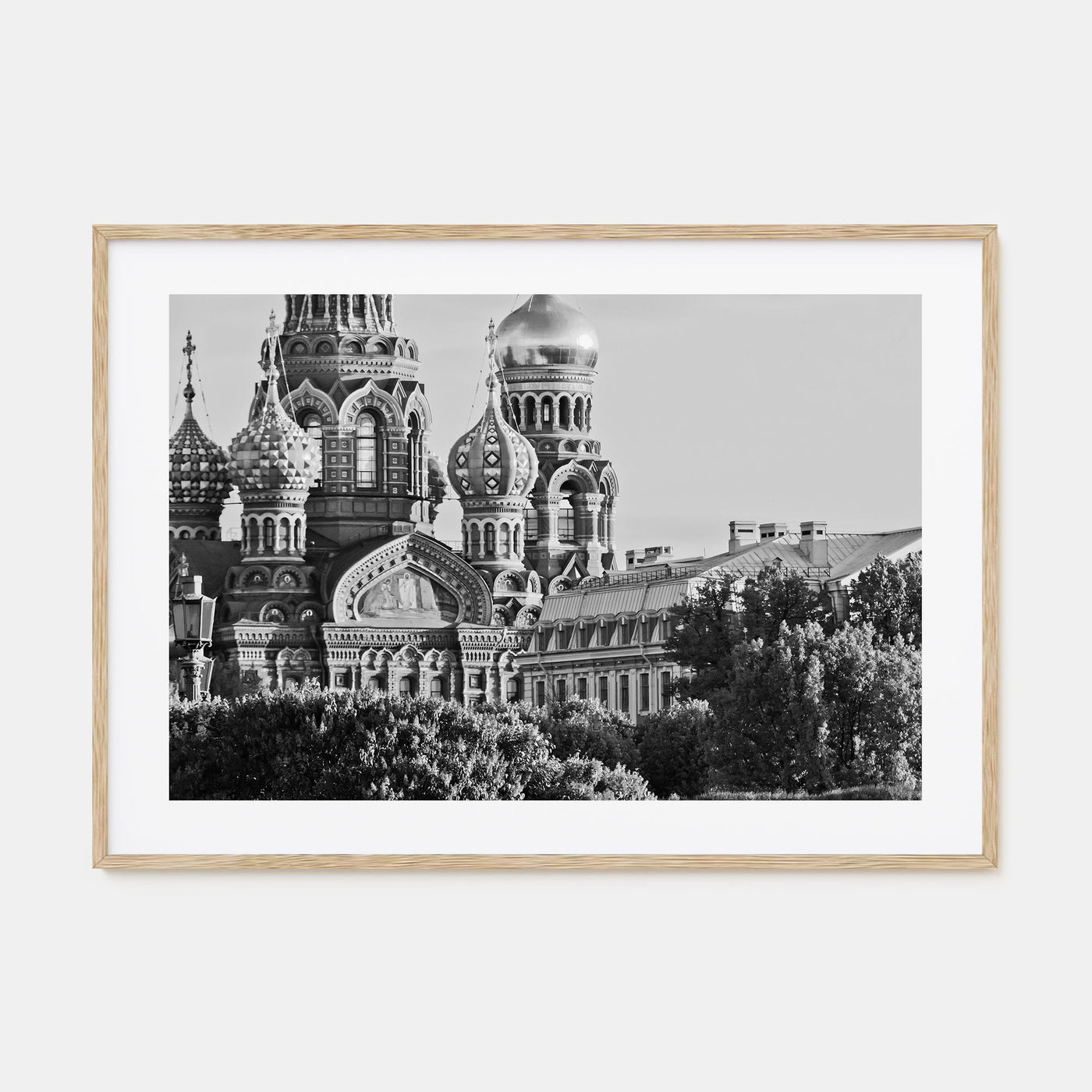 St. Petersburg, Russia Landscape B&W Poster