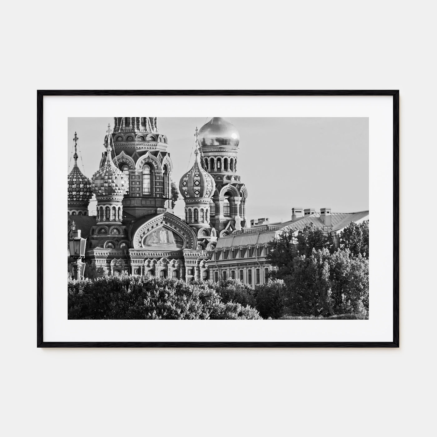 St. Petersburg, Russia Landscape B&W Poster