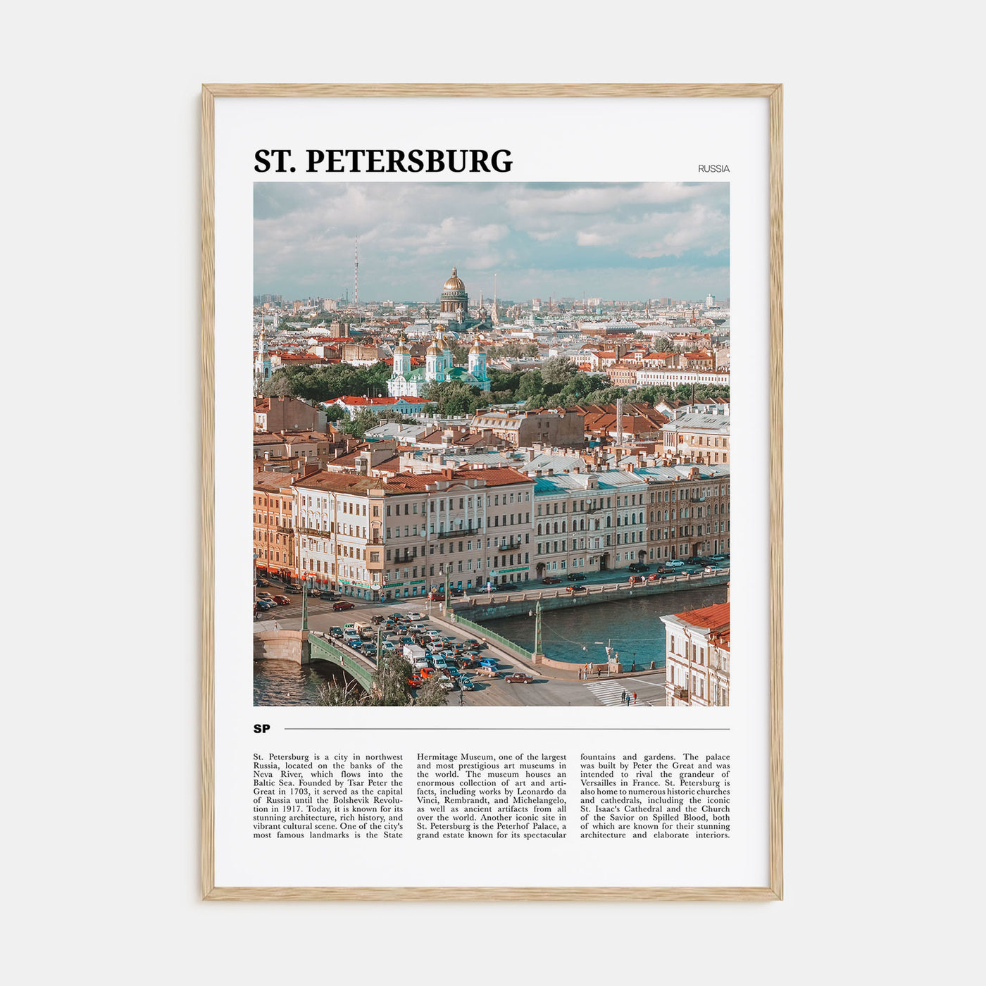 St. Petersburg, Russia Travel Color Poster