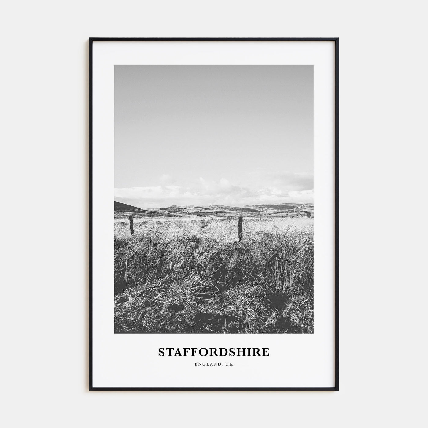 Staffordshire Portrait B&W Poster