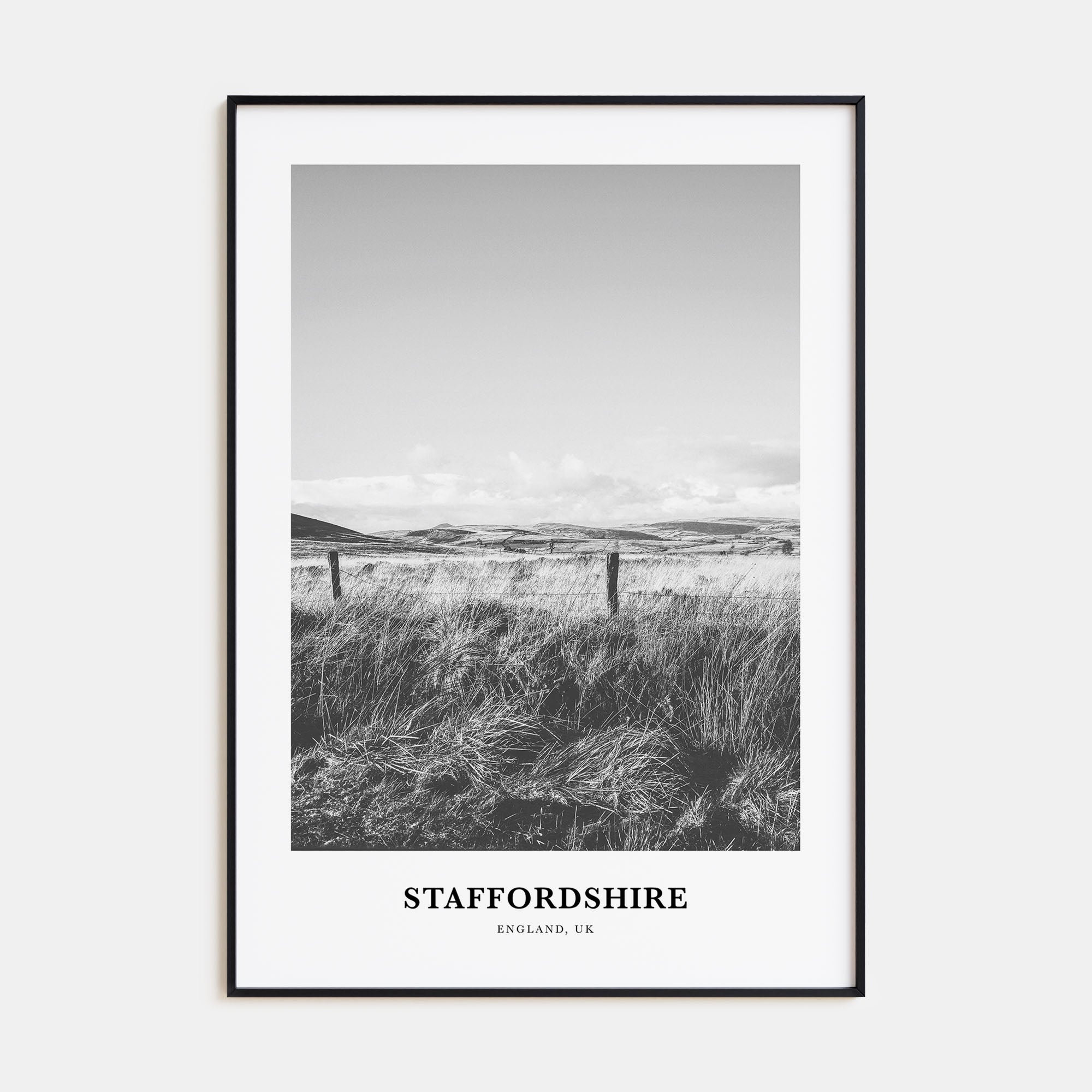 Staffordshire Portrait B&W Poster